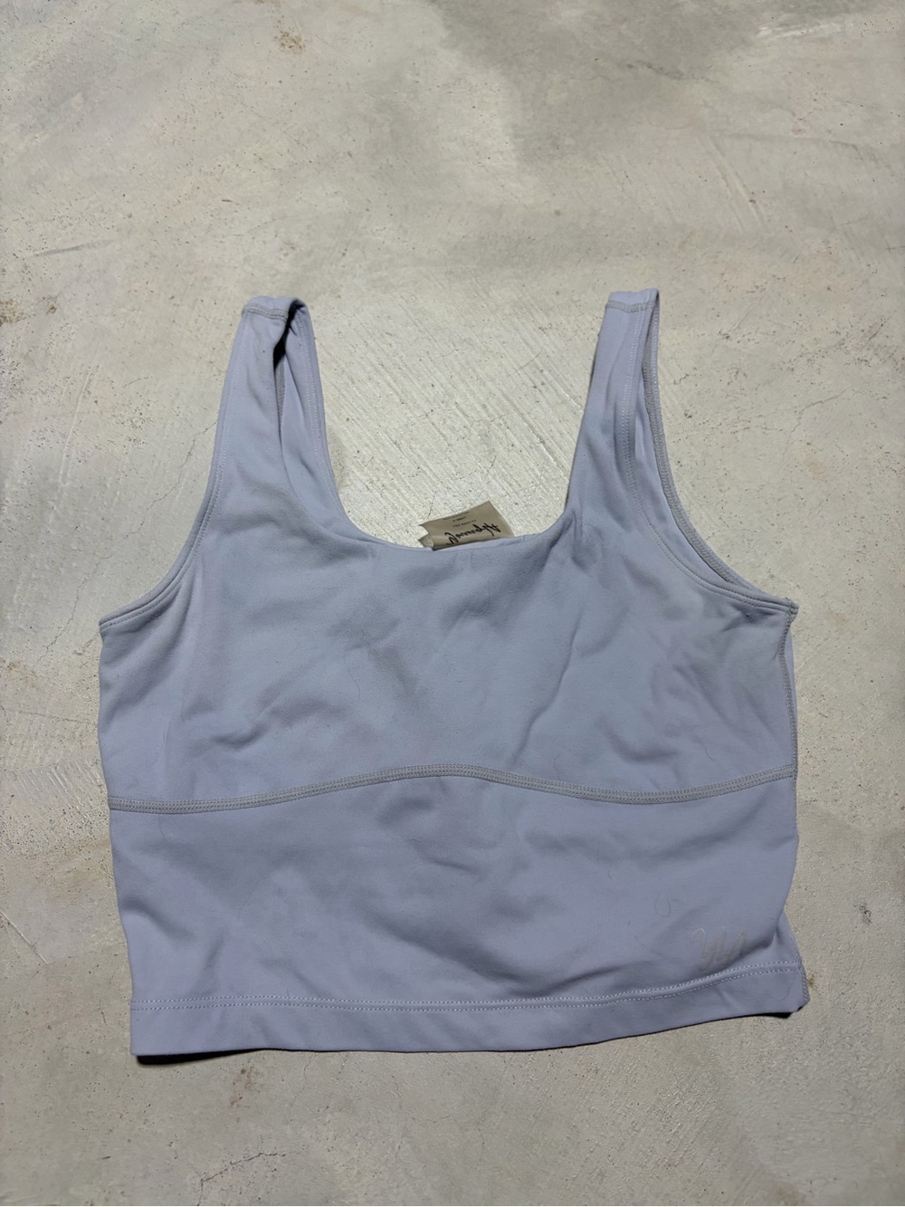 YoungLA Light gray/purple Scoop Neck Crop tank top XS